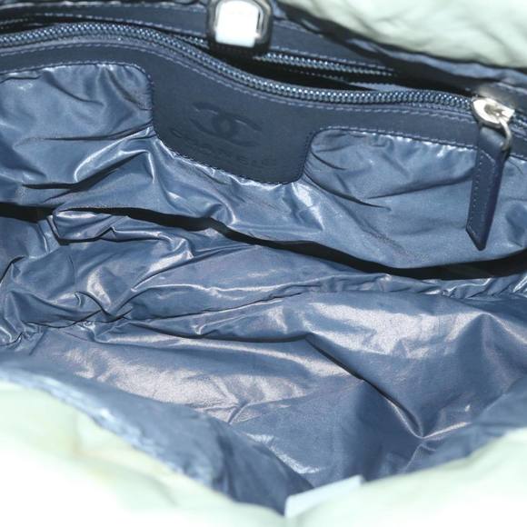 CHANEL Cococoon Hand Bag Nylon Gray CC Auth bs9551 - Picture 11 of 16